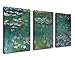 Canvas Wall Art Water Lilies by Claude Monet Painting Prints Extra Large Contemporary Artwork Modern Canvas Pictures for Home Office Wall Decor Living Room Bedroom Decoration 30