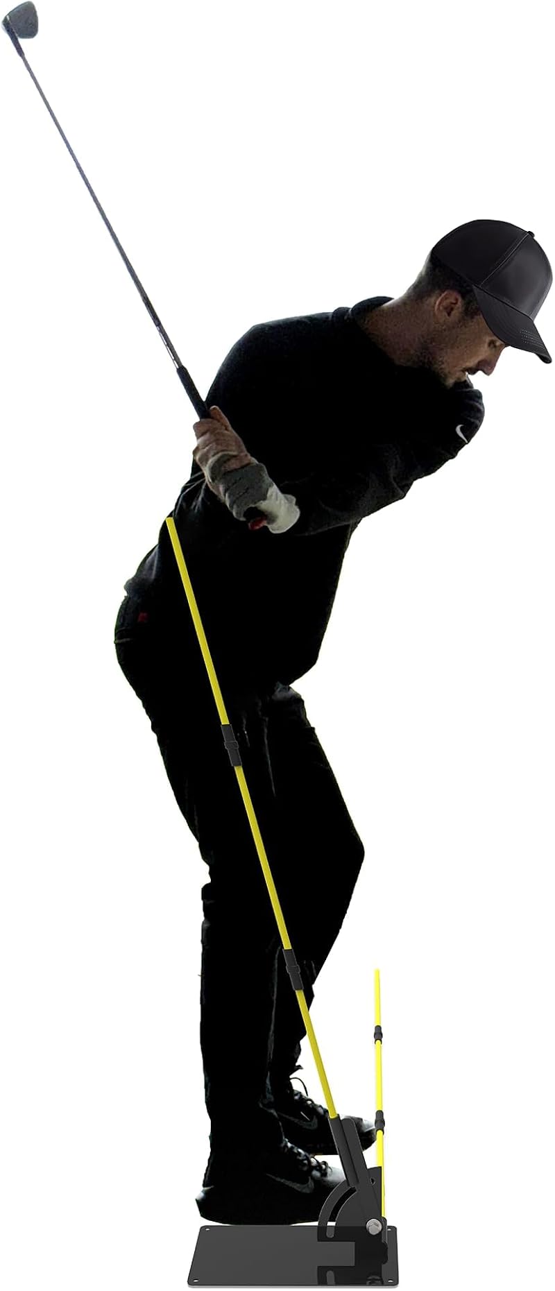 Happy Golfer Golf Swing Trainer with Plate & Two Alignment Sticks