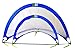 GreEco Pop Up Soccer Goal - Set of 2, Two Portable Soccer Nets & Bag, 4FT Blue x White