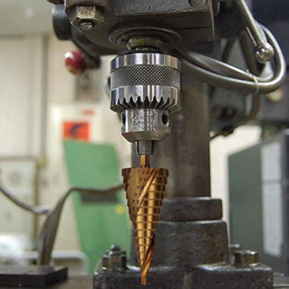 LiNKFOR 3 Pcs Spiral Grooved Step Drill Bit HSS Total 29 Sizes 6