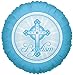 Baptism Mylar Balloon Blue Cross 18