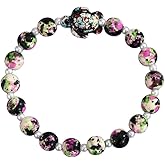 Pingyongchang Colorful Turtle Beaded Bracelets Natural Stone Sea Turtle Ocean Stretch Bracelets Bohemian Beach Holiday Jewelry Gifts for Women Men