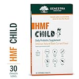 Genestra Brands - HMF Child - Probiotic Formula to Support Healthy Gut Flora* - Blackcurrant Flavor - 30 Chewable Tablets