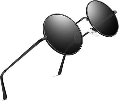 Round retro polarized sunglasses Clearance