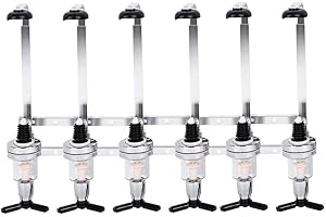 GOTOTOP Liquor Dispenser Wall Mounted 6 Bottles Wine Beverage Stand Home Bar Butler Beer Wine Liquor Drink Dispenser Holder