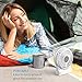 OPOLAR Portable Travel Mini Fan with 3-13 Hours Battery Life for Camping, Personal Battery Operated or USB Powered Handheld Fan, Internal Blue and Side Light, 3 Speeds, Quiet, Rechargeable