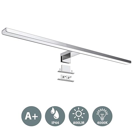 Kingso Led Spiegelleuchte Badlampe 60cm Neutralweiss Schminklicht Spiegelleuchte Badezimmer 10w 800lm Schrankleuchte Spiegelschrank Ip44 230v 4000k Spiegellicht Fur Badezimmer Amazon De Beleuchtung