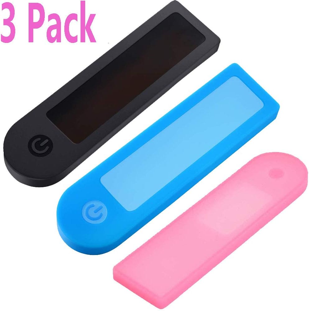 3 Pack Xiaomi M365 Waterproof Silicone Cover Transparent Rubber Case Dust Proof Protective Shell Protector for Xiaomi M365 Pro Electric Scooter Accessories Parts (3 Piece Black Blue Pink).relist