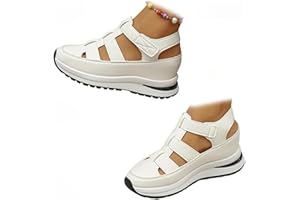 Orthopedic Shoes for Women Summer, Comfortable Platform Hollow Out Breathable Wedge Sneakers, Closed Toe Sandals Beach Shoes 