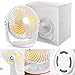 OYRGCIK Air Circulator Fan, Quiet Table Fan w/Build-in Rechargeable 2000mAh Battery Small USB Personal Desk Fan 360° Rotatable Handheld Fan w/ 3 Speeds for Home Office Outdoor Camping Travel, White