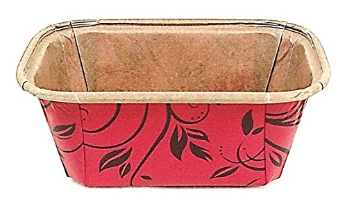 Click Here to See More Images Mini Scroll Design Paper Loaf Baking Mold - Red - 3.14