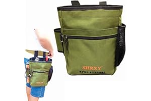 shrxy Metal Detecting Finds Bag Waist Digger Pouch Tools Bag for PinPointer Garrett Detector Xp ProPointer Accessories (Green)