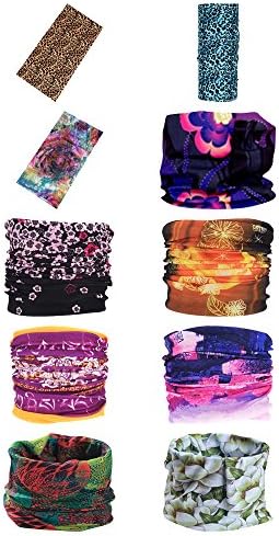 Color Scarf, Seamless Bandanas Tube, Headband with UV Resistance (mix5)