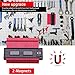 10in Contour Gauge Edge Shaping Measure Ruler Contour Duplicator for Tiling Laminate Woodworking Practical Tool (Red)