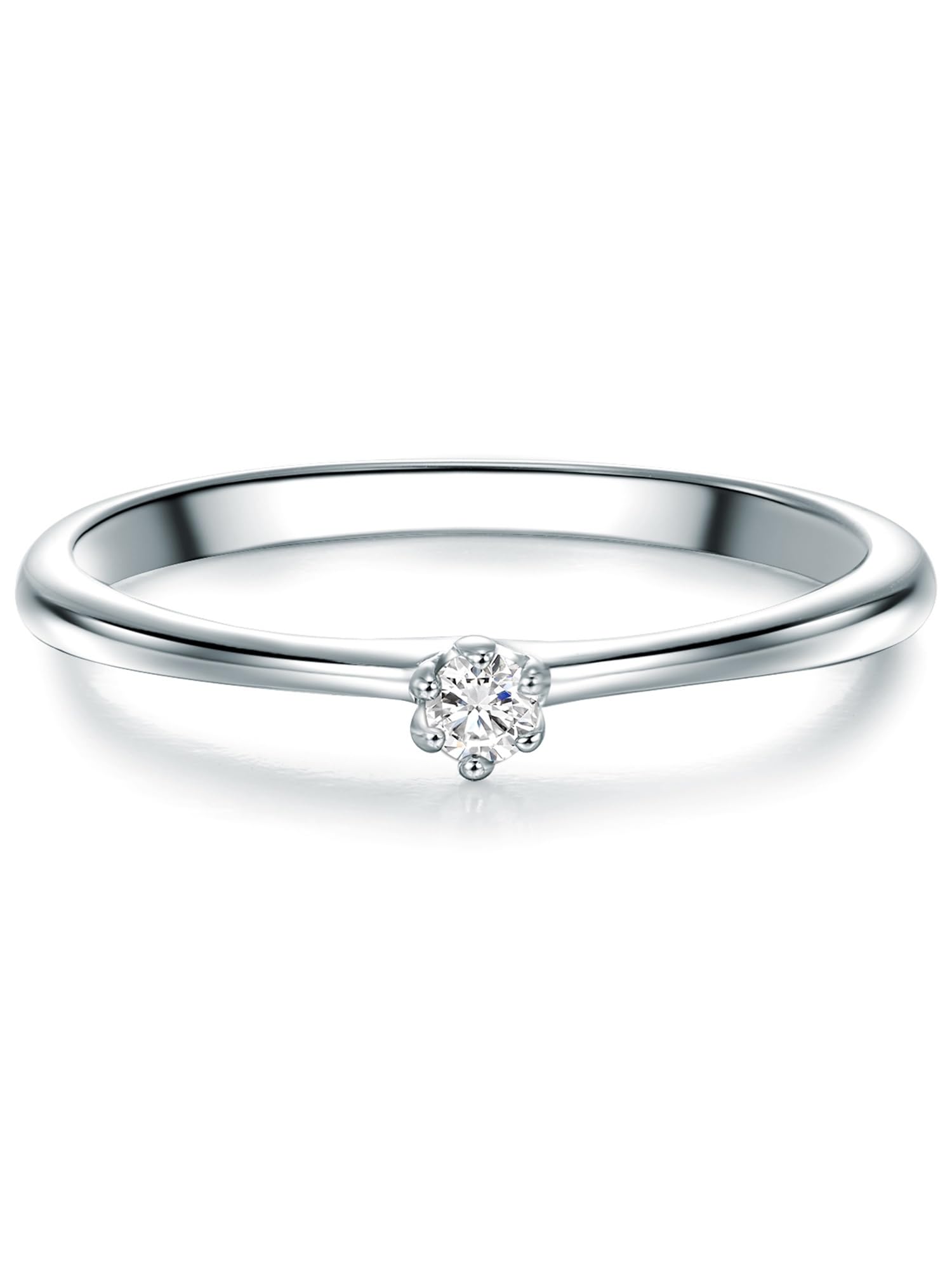 Trilani Female Sterling Silver Zirconia Solitaire Ring