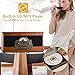 Rcm Nostalgic Wooden 7-in-1 Wireless Vinyl Record Player Music System with Built-in Stereo Speakers, 3-Speed Turntable, FM Radio, CD/Cassette Player, USB for MP3 Play & Recording (MC-263 Brown)thumb 4
