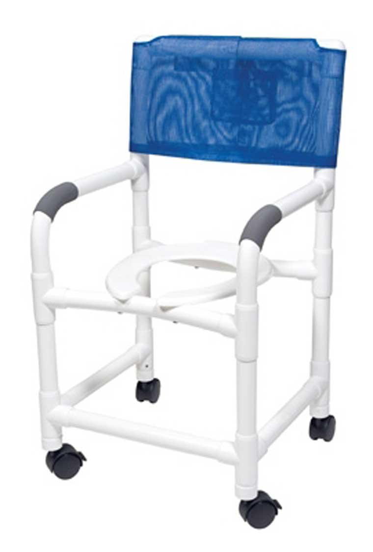 healthline pvc shower commode chair