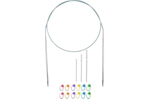 BSHOOKER Circular Knitting Needles 32inches/80cm,Size US 2.5(3mm) Stainless Steel Round Knitting Needles for Handmade Knitting DIY