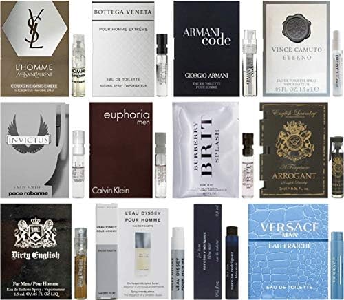 Lot of 12 Vial Samples - Men's Fragrance Cologne Sampler