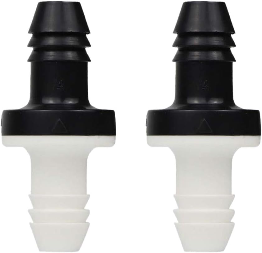 Binchil 2Pcs 3/8 10Mm Inline Abs One Way Water Non Return Check Valve for Fuel Gas Liquid Air