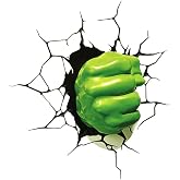 JINYUNDUOSP Hulk 6.7" 3D Green Vinyl Car Stickers Die-Cut Waterproof Auto Decals