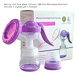Manual Breast Pump, Breastfeeding Pump, Breastfeeding using Nursing 100% Food Grade Silicone, BPA-Free Breastpump Materials pregnant women supplies, Flexible & Lightweight & Portable