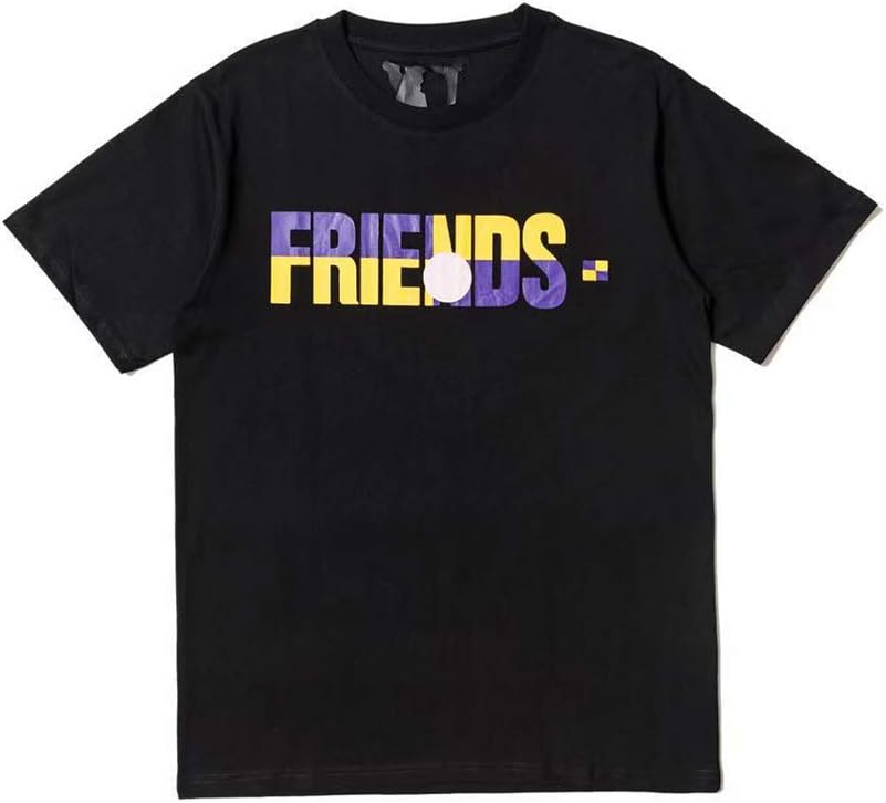 Vlone Tide Big V Letter Printing Short Sleeve Couples Loose T-Shirt