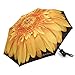 Harold Feinstein Automatic Open and Close Yellow Gerbera Flower Compact Umbrella, Multi-Colored, One Size