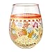Enesco Designs by Lolita Flip Flops Too Acrylic Stemless Wine Glasses, Set of 2, 15 oz