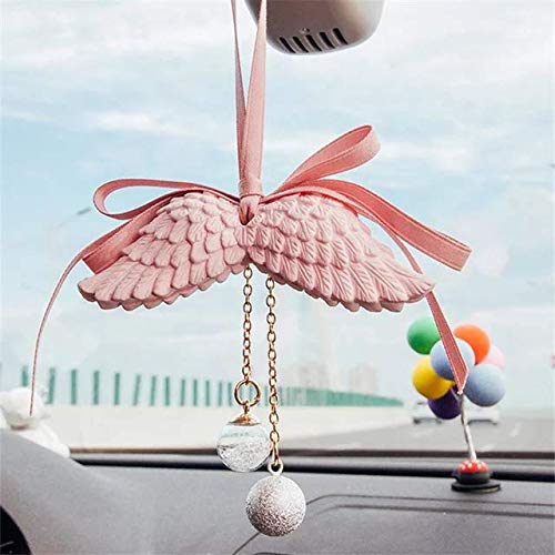 Angel's wings car aromatherapy outlet, car air freshener hanging- great gift idea (Pink)