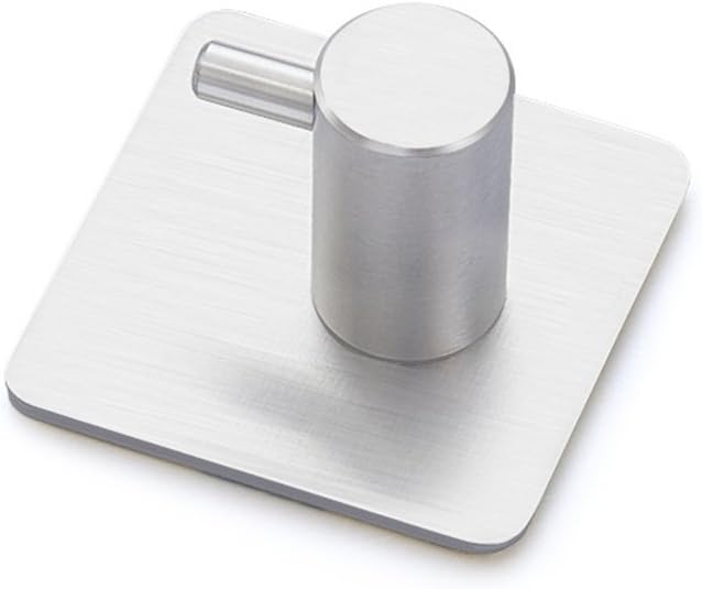 Singhi 1Pcs Practical Durable Self Adhesive Stainless Steel Hook Hanger Towel Key Rack Wall Mount Kitchen athroom Dormitory Tool