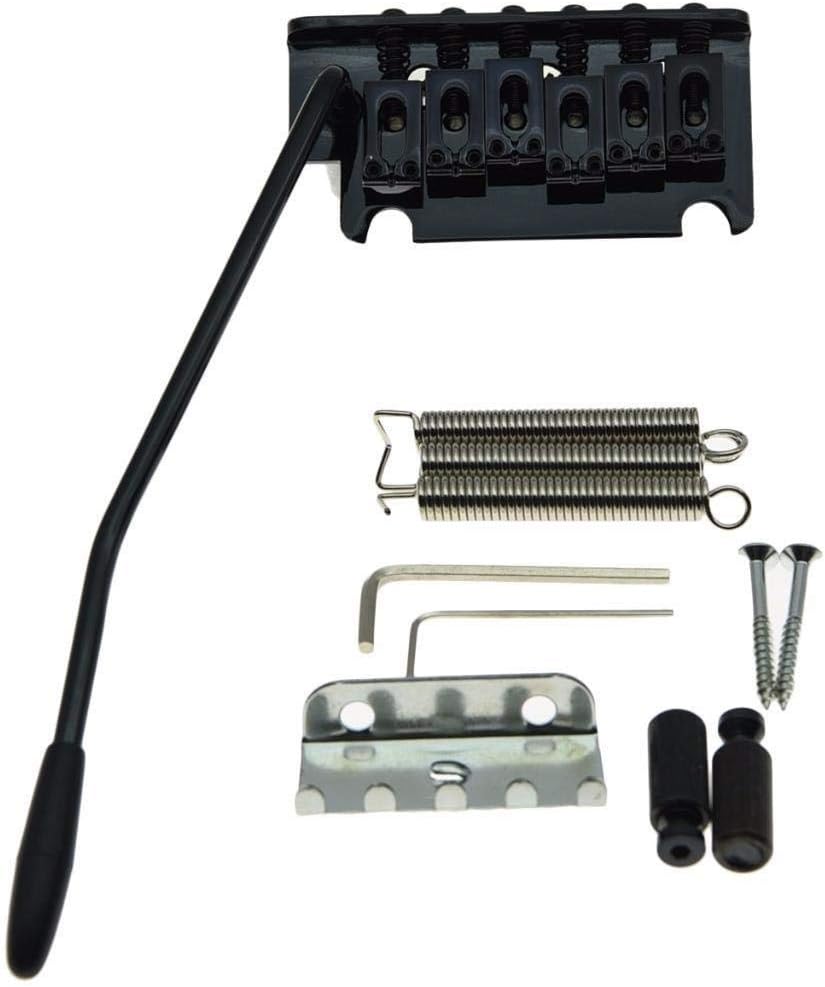 KAISH Black 2 Point ST Strat Style Guitar Tremolo Bridge Locking System