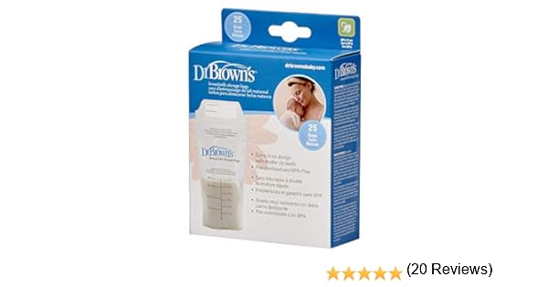 Dr Browns - Bolsas de leche materna (pack con 25 bolsas): Amazon ...