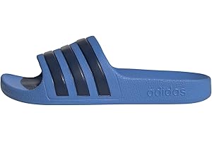 adidas Unisex-Kids Adilette Aqua, Ray Blue/Dark Blue/Ray Blue, 12