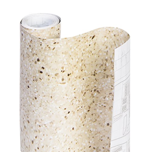 DAZZ 8607704 Beige Granite Adhesive Decorative Shelf Liner