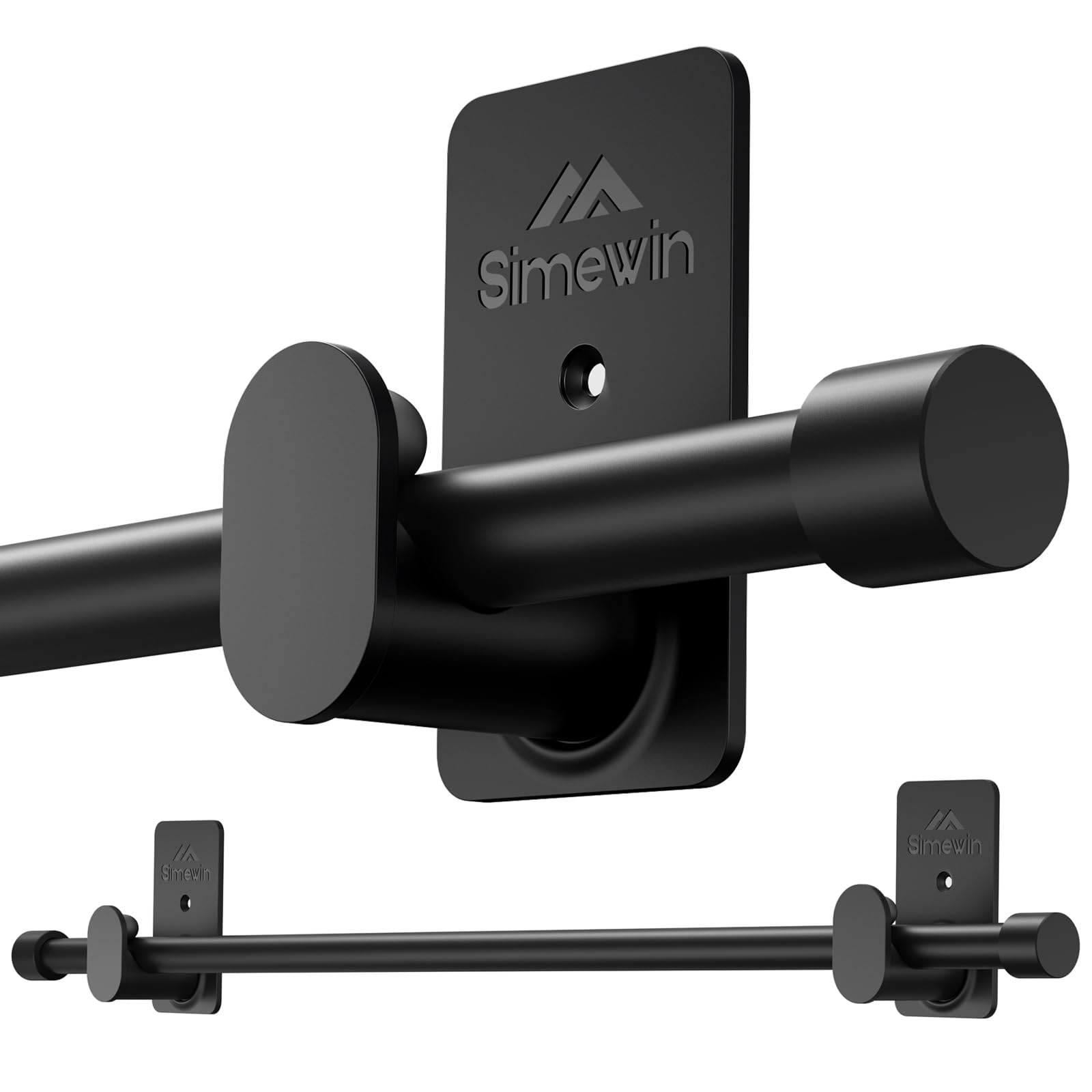Photo 1 of ***SIMILAR ITEM***
SIMEWIN Curtain Rods No Drilling for Windows 30 to 45 Inches,5/8 Inch Diameter No Drill Small Curtain Rod Set with 3M Adhesive Brackets, Black
