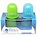 MIRA Anti Cellulite Silicone Vacuum Massage Cups - For Body Cupping Therapy and Cellulite Removal - Set of 1 Soft (Green) and 1 Hard (Blue) Cups