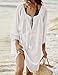 Women's Bathing Suit Cover Up Lace Swimwear Bikini Beach Top Sun Dress Maxi White