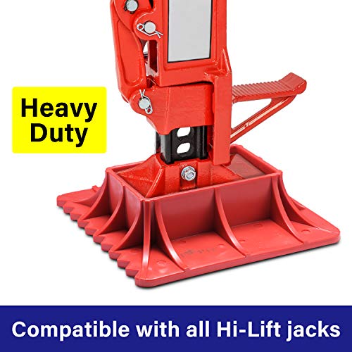 Topec Off-Road Base is Compatible with Hi Lift Jack/Sky Jack/Trail Jack to Alleviate Jack Hoisting Sinkage