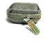 Qladcase for AirPods Hard Carrying Case, Compact Earbuds Holder MP3 Bluetooth iPod Earphones Earbuds Apple Headphones, Zipper Enclosure Mesh Mini Pocket Perfect for Accessories (Army Green/Orange)