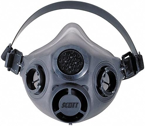 SCOTT SAFETY Half Mask Respirator, Respirator Connection Type: Bayonet, Mask Size: L