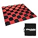 EasyGo Giant Checkers Game - Indoor Outdoor - Family Game - Lawn Game - 5 Feet X 5 Feet