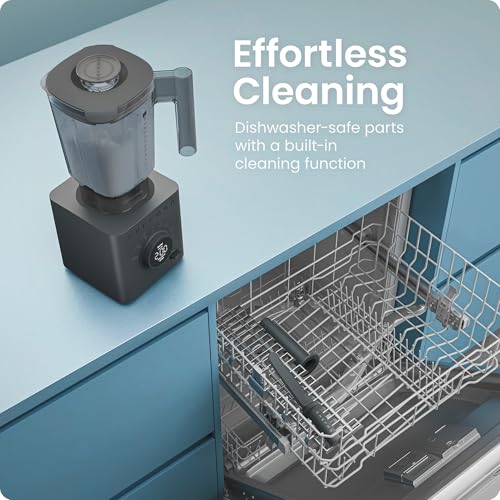 Chefman Obliterator Licuadora de encimera de 48 oz para batidos, motor de 1380 W para triturar hielo, nueces y frutas congeladas con hoja de acero inoxidable, función de mezcla automática, incluye manipulador y raspador