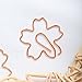 Shoppingmoon Rose Gold Flower Paper Clips Metal Card File Clips for School Office Wedding Decoration Pack 12pcs