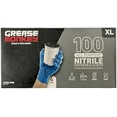 Grease Monkey Nitrile All Purpose Disposable Gloves, XL Size, Blue, 100 Count