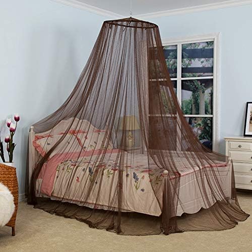 GLXQIJ Universal Large Bed Mosquito Net Canopy Netting Curtain Dome Fly Insect for Holiday indoor,Brown,1250 * 250 * 65CM
