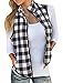 FISACE Women's Sleeveless Zip-up Plaid Quilted Vest Coats Jacket