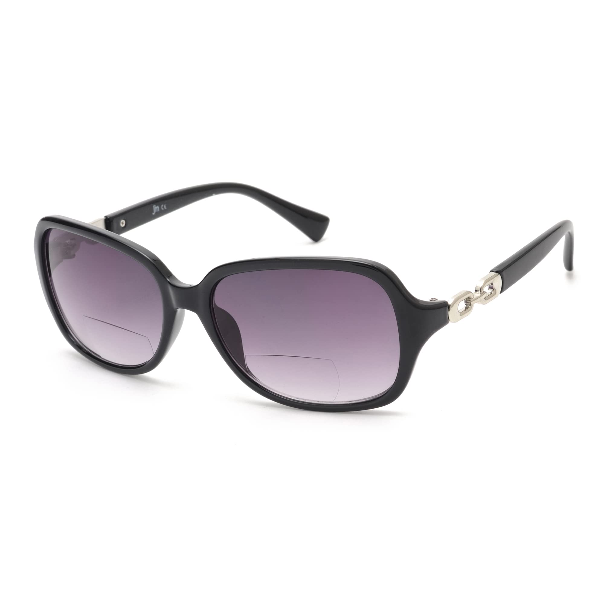 JM Bifocal Reading Sunglasses for Women Vintage Reader Glasses UV Protection Outdoor Black +1.75