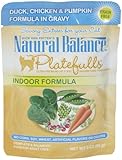 Natural Balance Platefulls Indoor Duck, Chicken & Pumpkin Formula in Gravy Cat Food - 24x3 oz