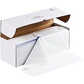 Goodluck 54 Inch X 300 Feet Plastic Table Cloths with Cutter Box, White Disposable Table Cover Roll, Plastic Tablecloth for Party, Banquet, Wedding, Birthday, Anniversary